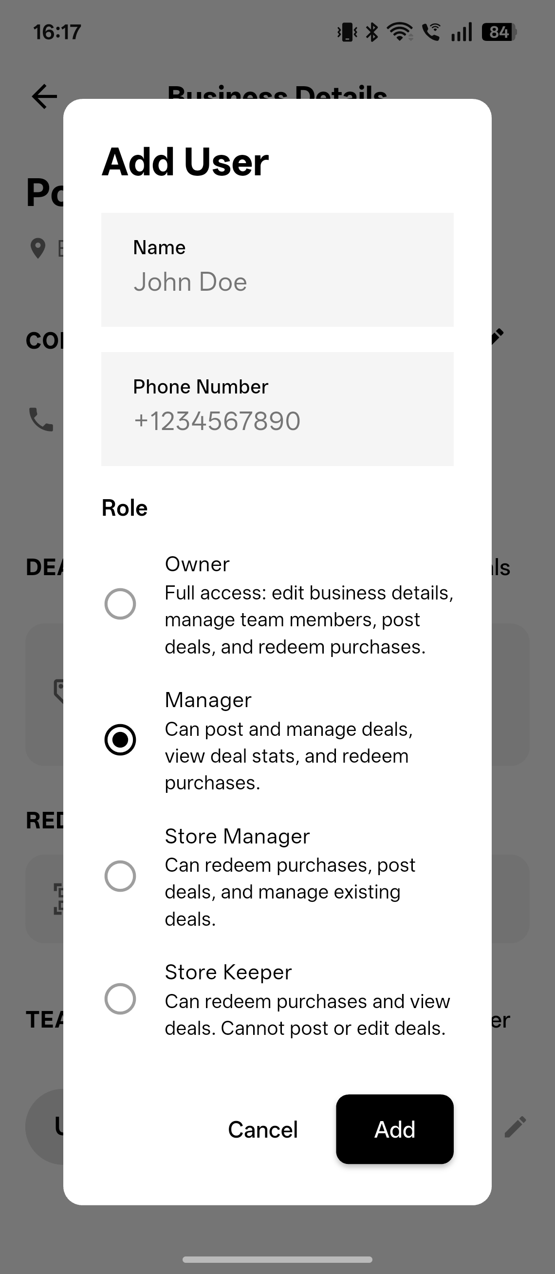 Add team member